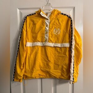 PINK Victoria's Secret Yellow 1/2 Button Pullover Windbreaker